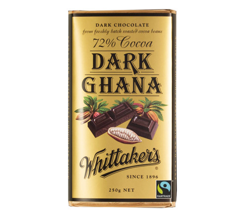 Whittakers 黑巧克力 72%加纳可可 250g
