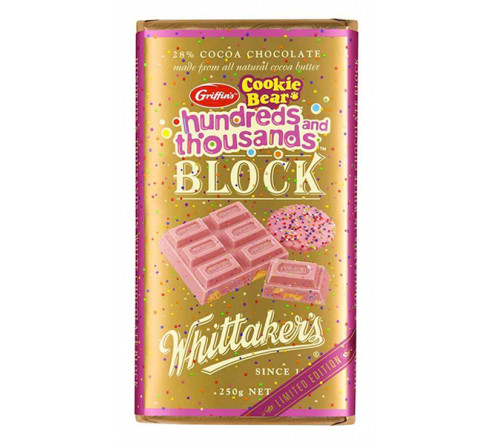 Whittakers 彩虹糖曲奇草莓牛奶巧克力 250g
