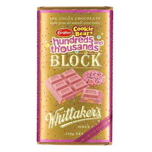 Whittakers 彩虹糖曲奇草莓牛奶巧克力 250g