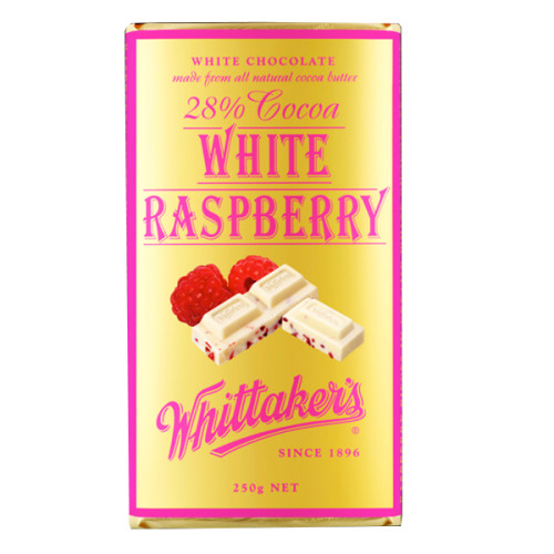 Whittakers 覆盆子白巧克力 28%可可 250g