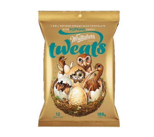 Whittakers 12个独立包装 经典牛奶巧克力＋跳跳糖 180g