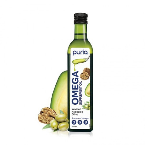 Puria  培尔天然三合一混合油核桃牛油果橄榄油 250ml 