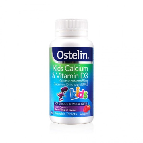 Ostelin kids 维生素D+儿童钙片咀嚼片梅子味 90粒