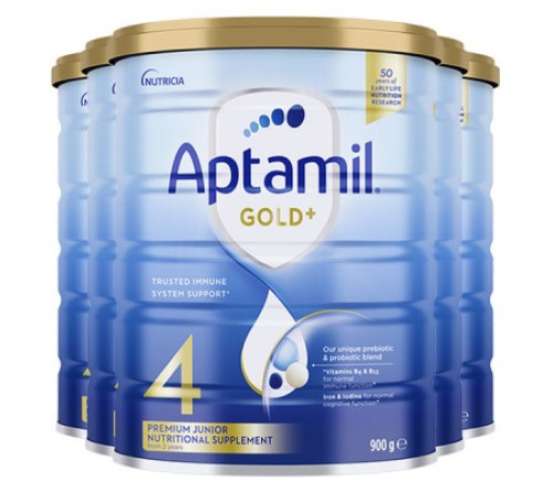 【新西兰直邮】Nutricia爱他美 Aptamil 金装4段奶粉 6桶一箱  