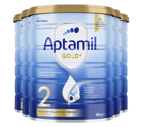 【新西兰直邮】Nutricia爱他美 Aptamil 金装2段奶粉 6桶一箱 